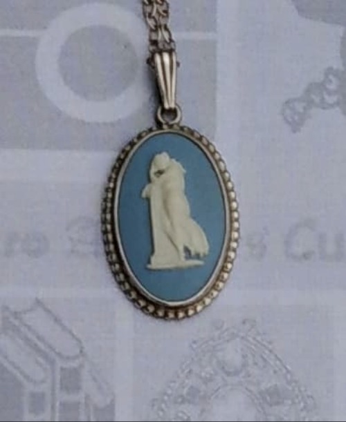 Vintage Wedgwood Cameo Sterling Necklace & Ring